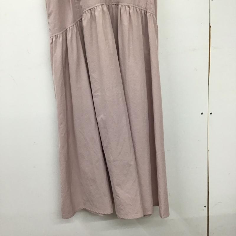 ミスティック mystic ワンピース ロングスカート 半袖ロングワンピース Vネック 2 無地 桃 / ピンク / pink レディース USED 古着 中古 10157844