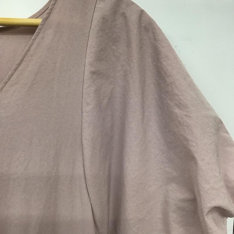 ミスティック mystic ワンピース ロングスカート 半袖ロングワンピース Vネック 2 無地 桃 / ピンク / pink レディース USED 古着 中古 10157844