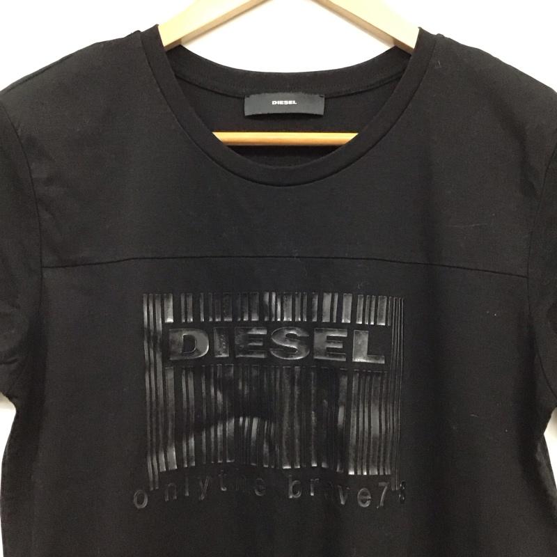 ディーゼル DIESEL ワンピース ロングスカート 半袖ワンピース タイトスカート XS ロゴ、文字 黒 / ブラック / black レディース USED 古着 中古 10157853