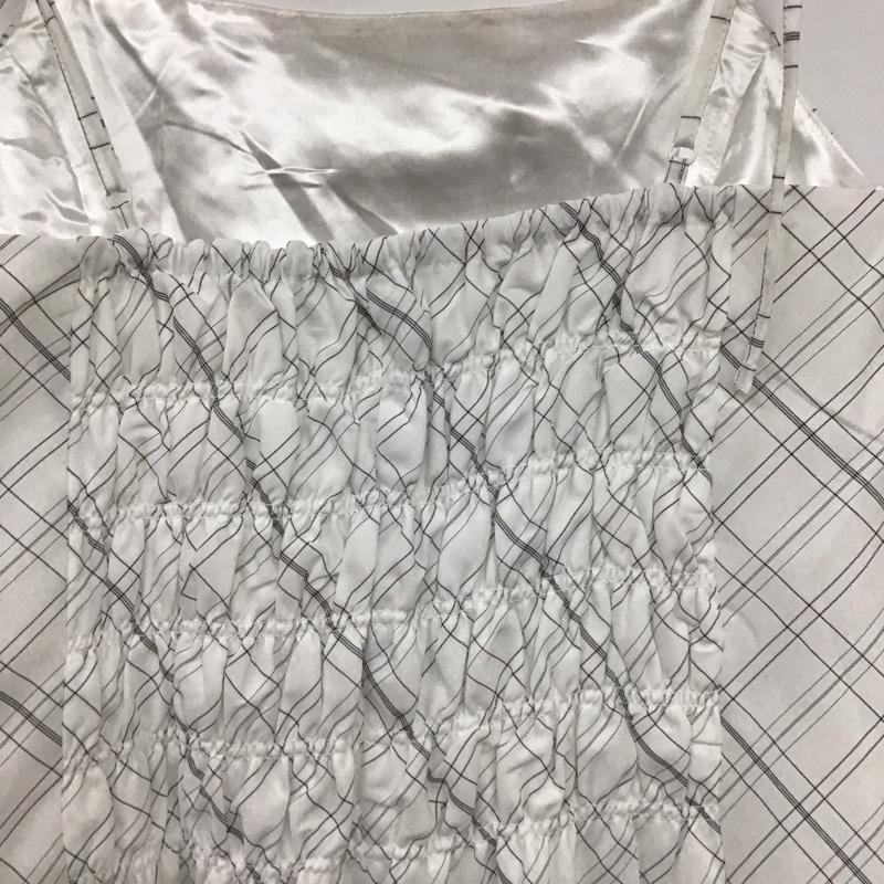 ナイスクラップ NICE CLAUP ワンピース ロングスカート ノースリーブロングワンピース フレアワンピース S プリント 白 / ホワイト / white レディース USED 古着 中古 10157859