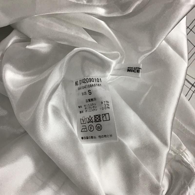ナイスクラップ NICE CLAUP ワンピース ロングスカート ノースリーブロングワンピース フレアワンピース S プリント 白 / ホワイト / white レディース USED 古着 中古 10157859