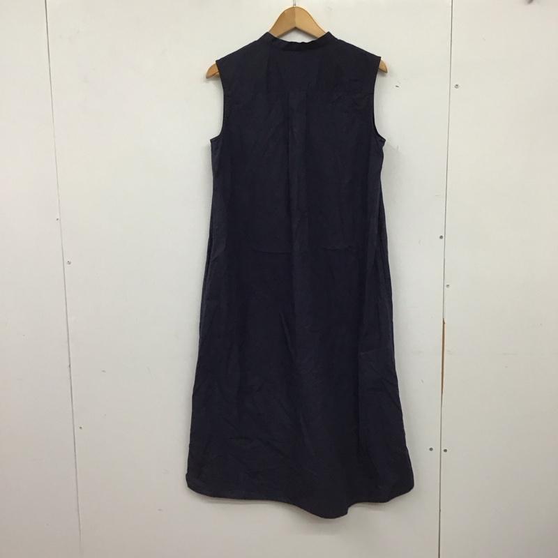 サニーレーベル Sonny Label ワンピース ロングスカート ロングワンピース ノースリーブワンピース フロントボタン FREE 無地 紺 / ネイビー / navy レディース USED 古着 中古 10157861