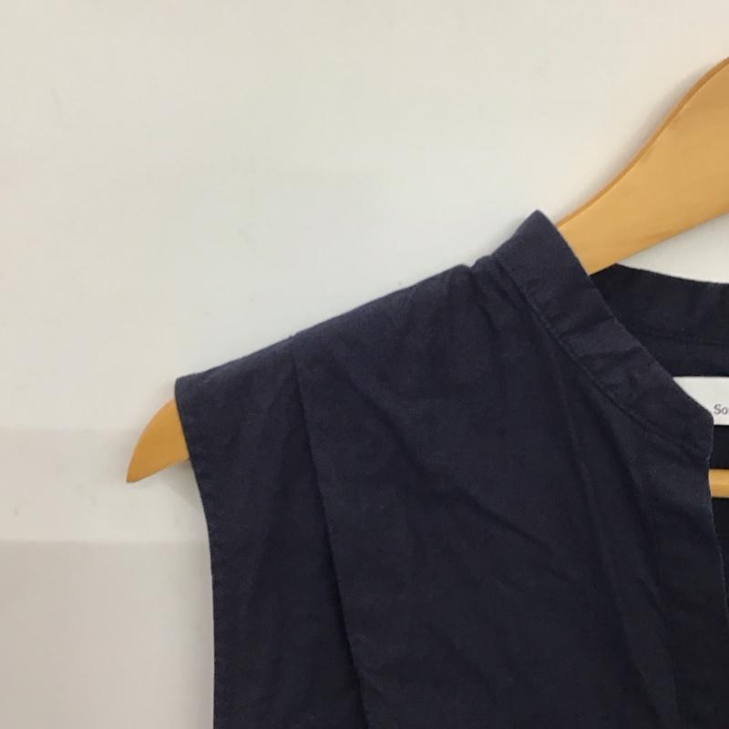 サニーレーベル Sonny Label ワンピース ロングスカート ロングワンピース ノースリーブワンピース フロントボタン FREE 無地 紺 / ネイビー / navy レディース USED 古着 中古 10157861