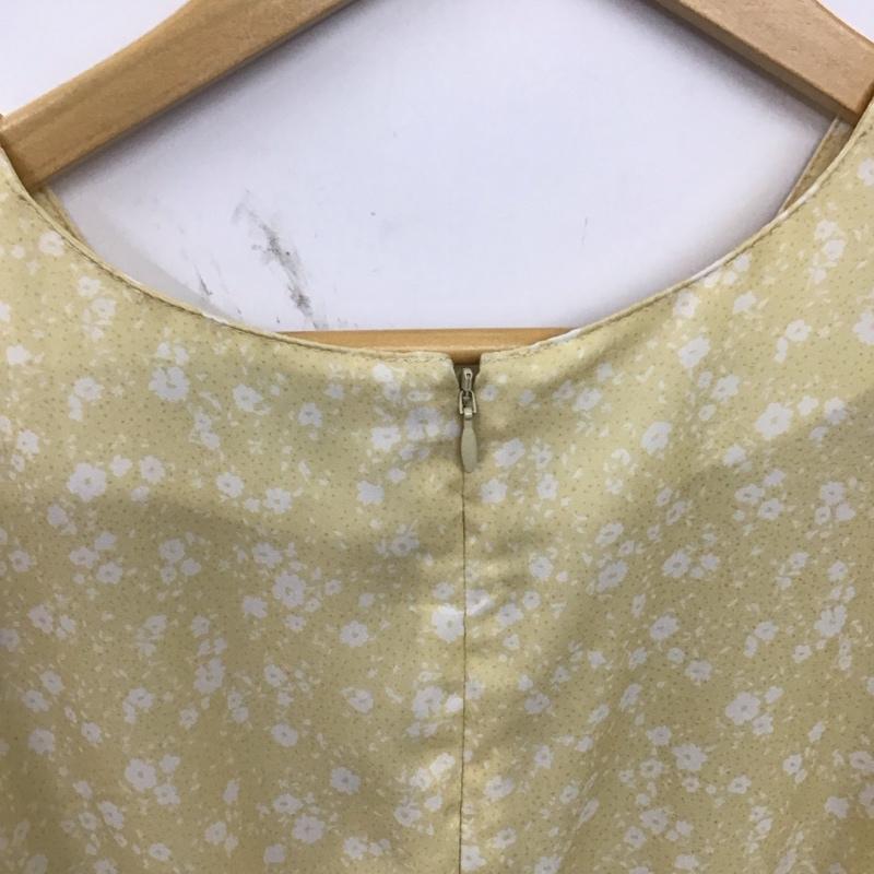 ダズリン dazzlin ワンピース ロングスカート 半袖ロングワンピース フレアスカート フロントボタン FREE プリント 黄 / イエロー / yellow レディース USED 古着 中古 10157862