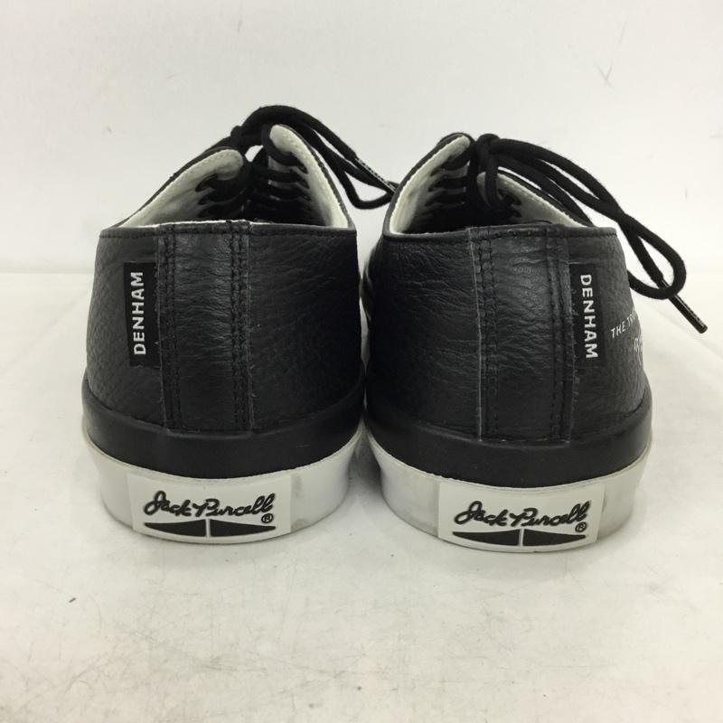 コンバース CONVERSE スニーカー スニーカー 1CL873 DENHAM LEATHER JACK PURCELL 26.5cm 26.5cm ロゴ、文字 黒 / ブラック / black X 灰 / グレー / gray メンズ USED 古着 中古 10157871