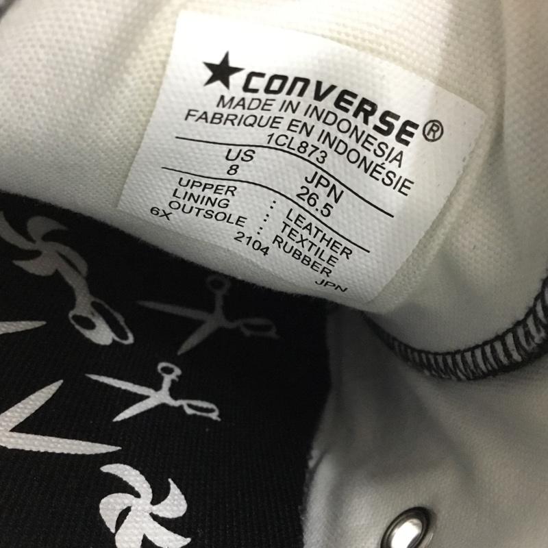 コンバース CONVERSE スニーカー スニーカー 1CL873 DENHAM LEATHER JACK PURCELL 26.5cm 26.5cm ロゴ、文字 黒 / ブラック / black X 灰 / グレー / gray メンズ USED 古着 中古 10157871