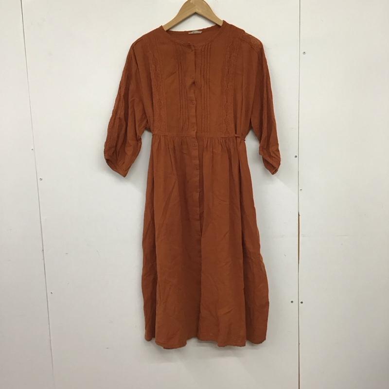サマンサモスモス Samansa Mos2 ワンピース ロングスカート 長袖ロングワンピース シャツワンピース FREE  橙 / オレンジ / orange レディース USED 古着 中古 10157874