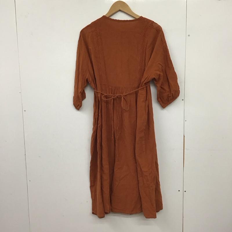 サマンサモスモス Samansa Mos2 ワンピース ロングスカート 長袖ロングワンピース シャツワンピース FREE  橙 / オレンジ / orange レディース USED 古着 中古 10157874