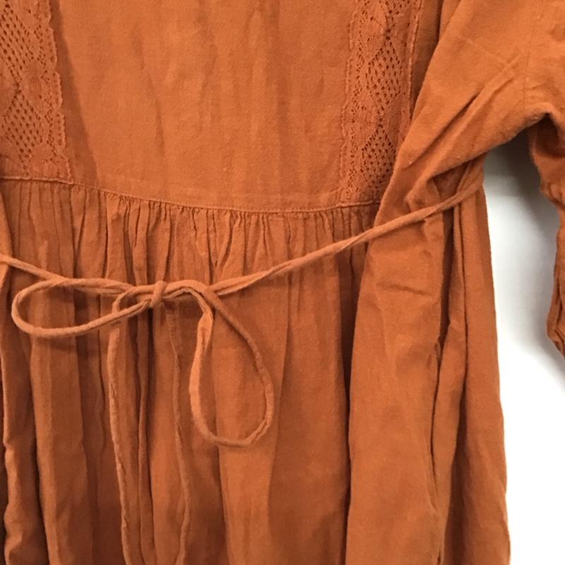 サマンサモスモス Samansa Mos2 ワンピース ロングスカート 長袖ロングワンピース シャツワンピース FREE  橙 / オレンジ / orange レディース USED 古着 中古 10157874