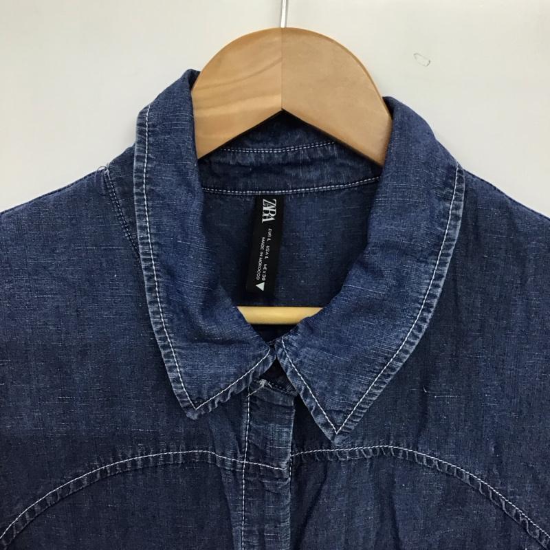 ザラ ZARA サロペット・オーバーオール サロペット、オーバーオール 半袖オーバーオール オールインワン L 無地 インディゴ / インディゴ / Indigo レディース USED 古着 中古 10157876