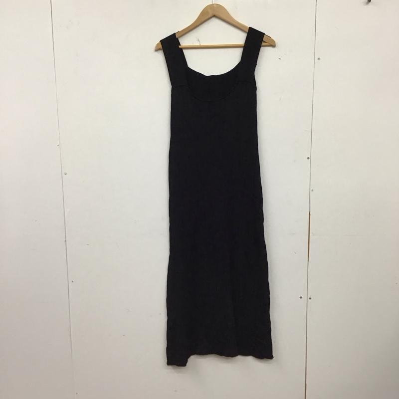ジーナシス JEANASIS ワンピース ロングスカート ノースリーブロングワンピース タイトワンピース FREE 無地 黒 / ブラック / black レディース USED 古着 中古 10157877