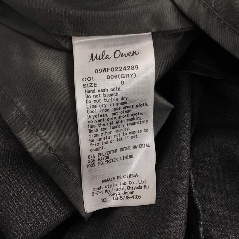 ミラオーウェン Mila Owen ワンピース ロングスカート ノースリーブロングワンピース フレアスカート 0 無地 灰 / グレー / gray レディース USED 古着 中古 10157885