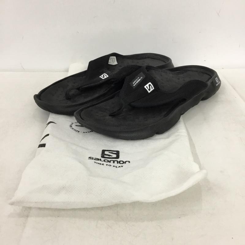 サロモン SALOMON サンダル サンダル 412774 トングサンダル 25cm 25.0cm ロゴ、文字 黒 / ブラック / black メンズ USED 古着 中古 10157890