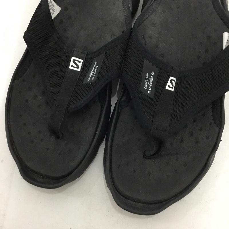 サロモン SALOMON サンダル サンダル 412774 トングサンダル 25cm 25.0cm ロゴ、文字 黒 / ブラック / black メンズ USED 古着 中古 10157890