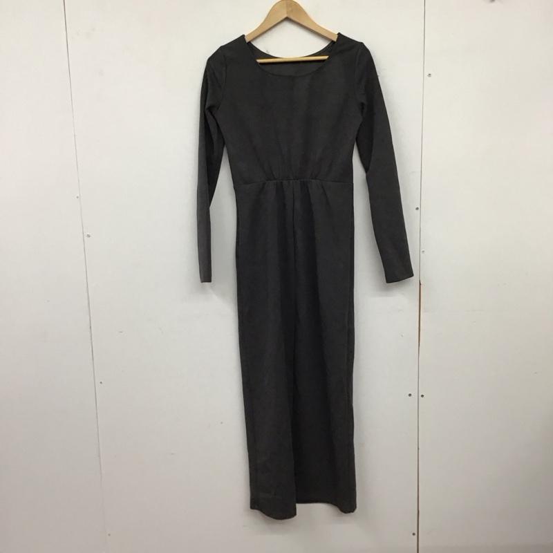 ルエレ Louere ワンピース ロングスカート 長袖ロングワンピース タイトワンピース 36 無地 灰 / グレー / gray レディース USED 古着 中古 10157891