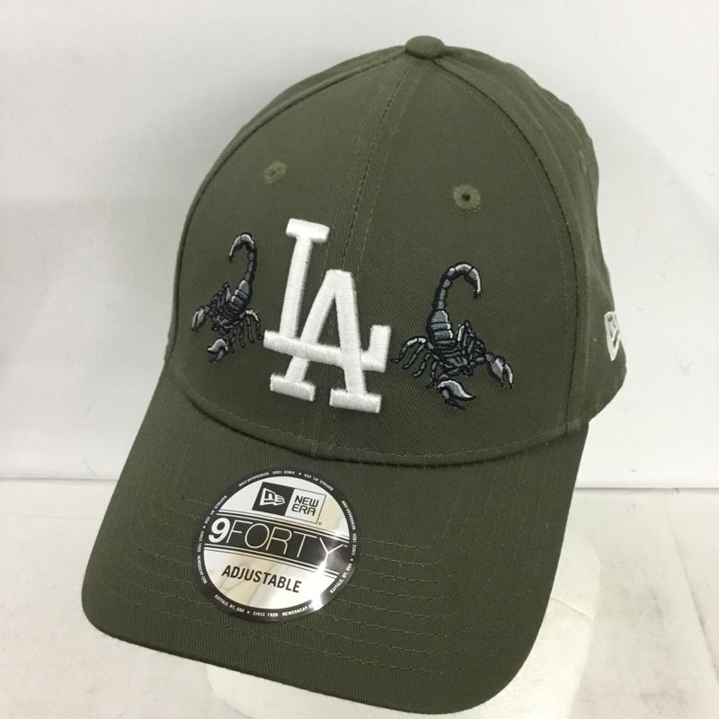 ニューエラ NEW ERA 帽子 キャップ 9FORTY LA ロゴ、文字 カーキ / カーキ / khaki メンズ USED 古着 中古 10157895