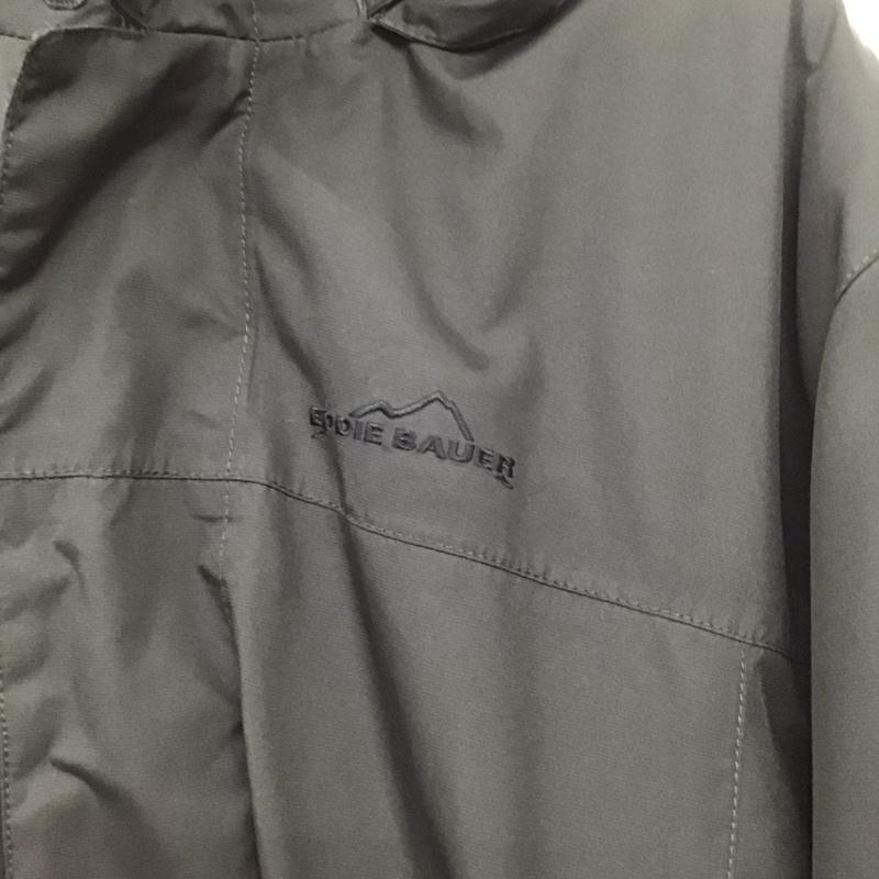 エディーバウアー Eddie Bauer ジャケット、上着 ジャンパー、ブルゾン ジップアップジャケット ナイロンジャケット アウター ロゴ、文字 ダークグレー / ダークグレー / メンズ USED 古着 中古 10157896