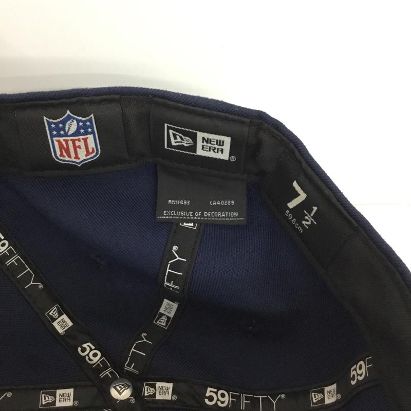 ニューエラ NEW ERA 帽子 キャップ 59FIFTY NFL 刺繍 紺 / ネイビー / navy メンズ USED 古着 中古 10157897