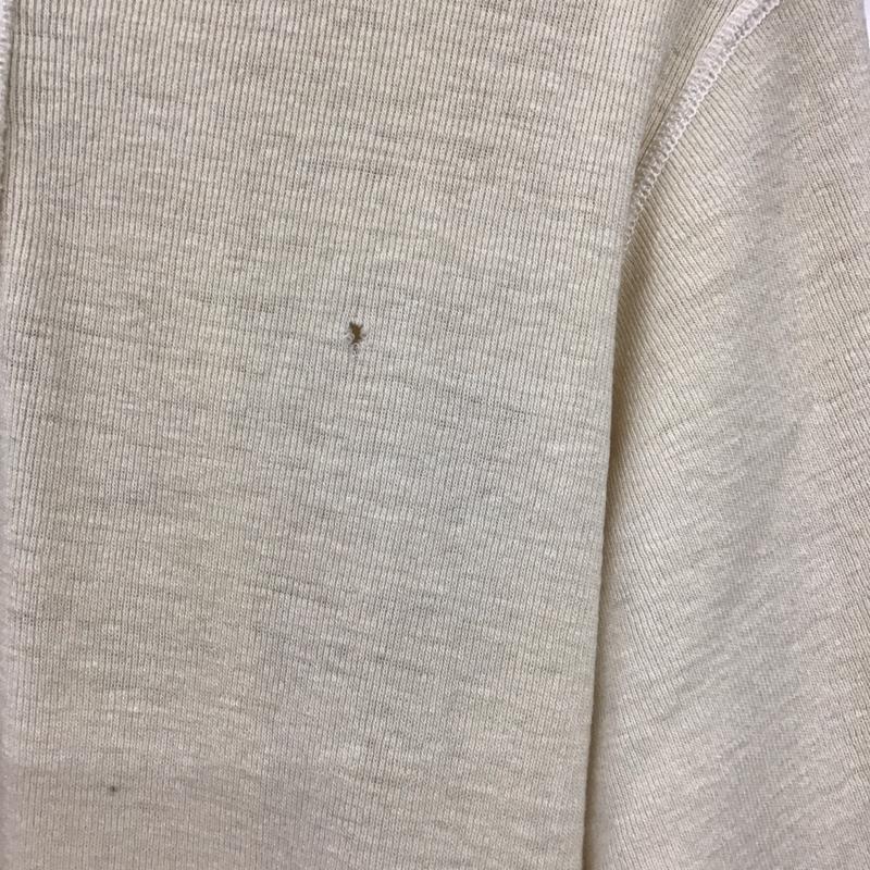 ミリタリー ミリタリー カットソー 長袖 ミリタリーカットソー ヘンリーネック M 無地 アイボリー / アイボリー / メンズ USED 古着 中古 10157899