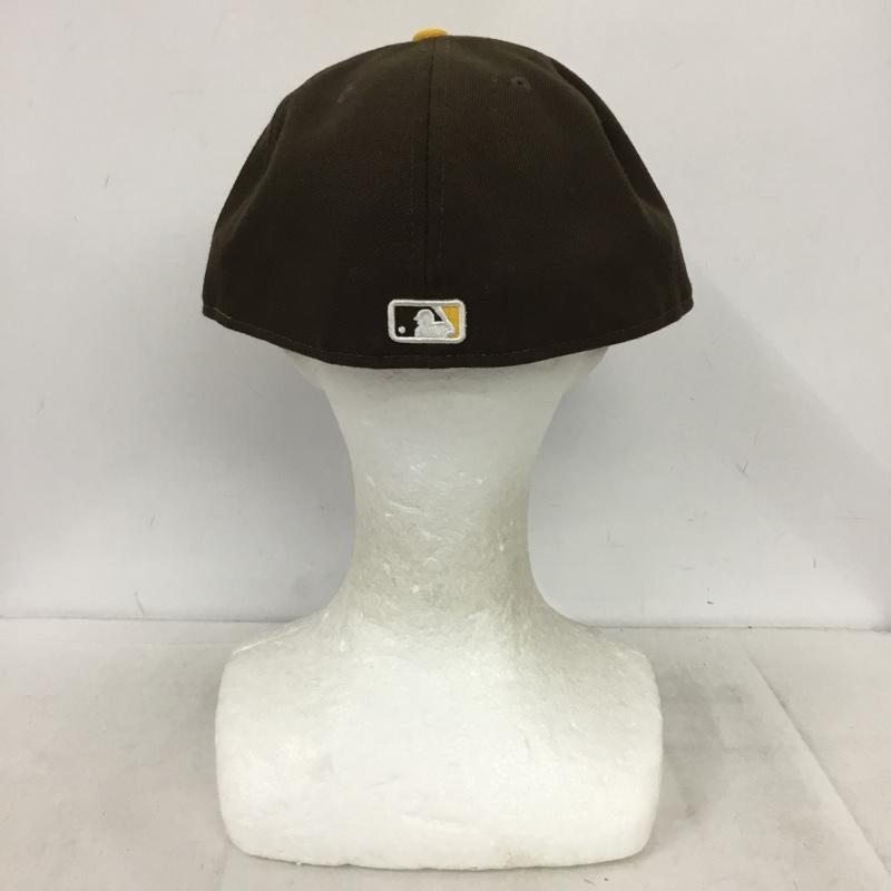 ニューエラ NEW ERA 帽子 キャップ 59FIFTY 59.6cm サンディエゴパドレス ロゴ、文字 茶 / ブラウン / brown X 黄 / イエロー / yellow メンズ USED 古着 中古 10157901