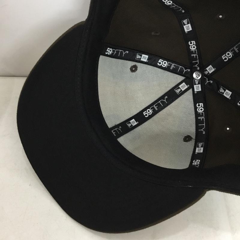 ニューエラ NEW ERA 帽子 キャップ 59FIFTY 59.6cm サンディエゴパドレス ロゴ、文字 茶 / ブラウン / brown X 黄 / イエロー / yellow メンズ USED 古着 中古 10157901