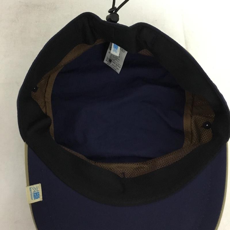 カリマー Karrimor 帽子 キャップ 100671 アウトドアキャップ ロゴ、文字 ベージュ / ベージュ / beige X 紺 / ネイビー / navy メンズ USED 古着 中古 10157902