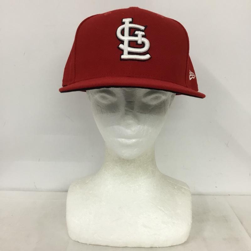 ニューエラ NEW ERA 帽子 キャップ 59FIFTY 59.6cm ロゴ、文字 赤 / レッド / red メンズ USED 古着 中古 10157904
