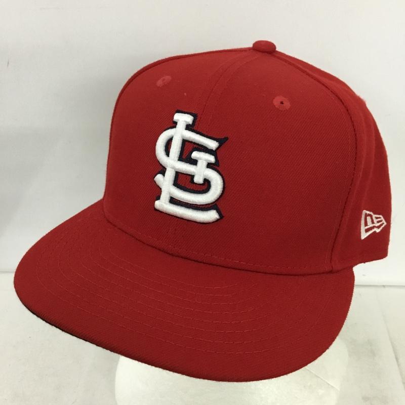ニューエラ NEW ERA 帽子 キャップ 59FIFTY 59.6cm ロゴ、文字 赤 / レッド / red メンズ USED 古着 中古 10157904