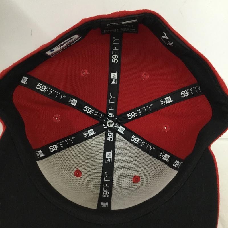 ニューエラ NEW ERA 帽子 キャップ 59FIFTY 59.6cm ロゴ、文字 赤 / レッド / red メンズ USED 古着 中古 10157904