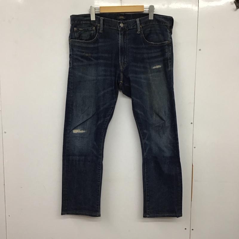 ポロラルフローレン POLO RALPH LAUREN パンツ デニム、ジーンズ デニムパンツ スリムパンツ カジュアルパンツ ストレッチパンツ 34インチ 無地 インディゴ / インディゴ / Indigo メンズ USED 古着 中古 10157907