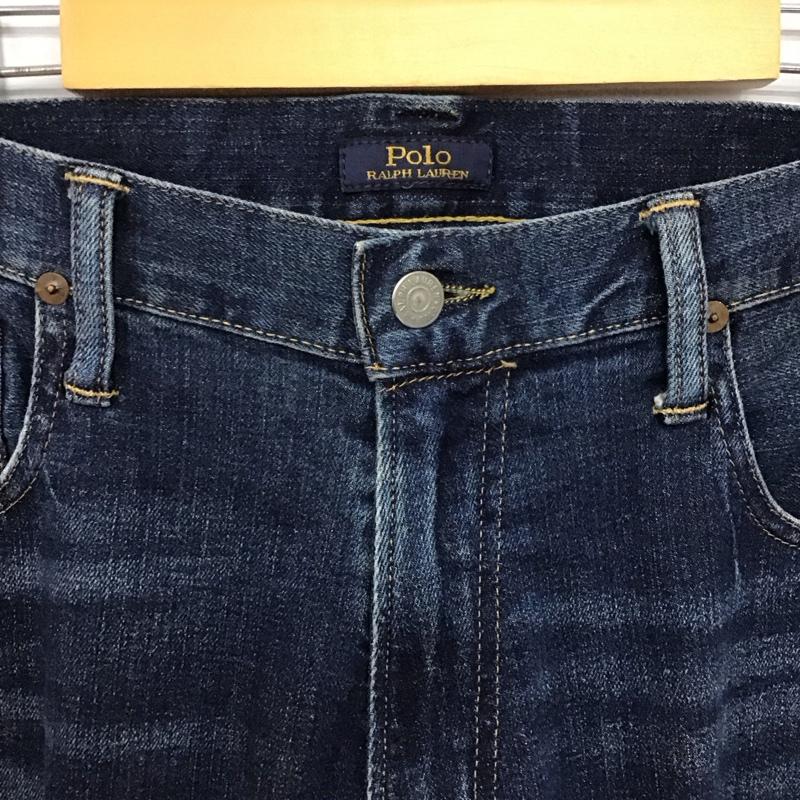 ポロラルフローレン POLO RALPH LAUREN パンツ デニム、ジーンズ デニムパンツ スリムパンツ カジュアルパンツ ストレッチパンツ 34インチ 無地 インディゴ / インディゴ / Indigo メンズ USED 古着 中古 10157907