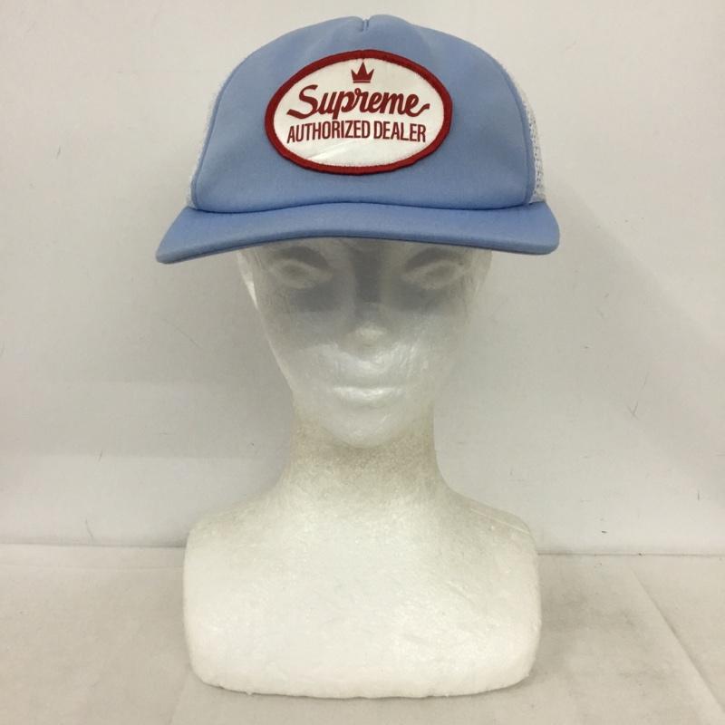 シュプリーム Supreme 帽子 キャップ 21AW 21FW Authorized Mesh Back 5-Panel ロゴ、文字 白 / ホワイト / white X 水色 / ライトブルー / メンズ USED 古着 中古 10157909
