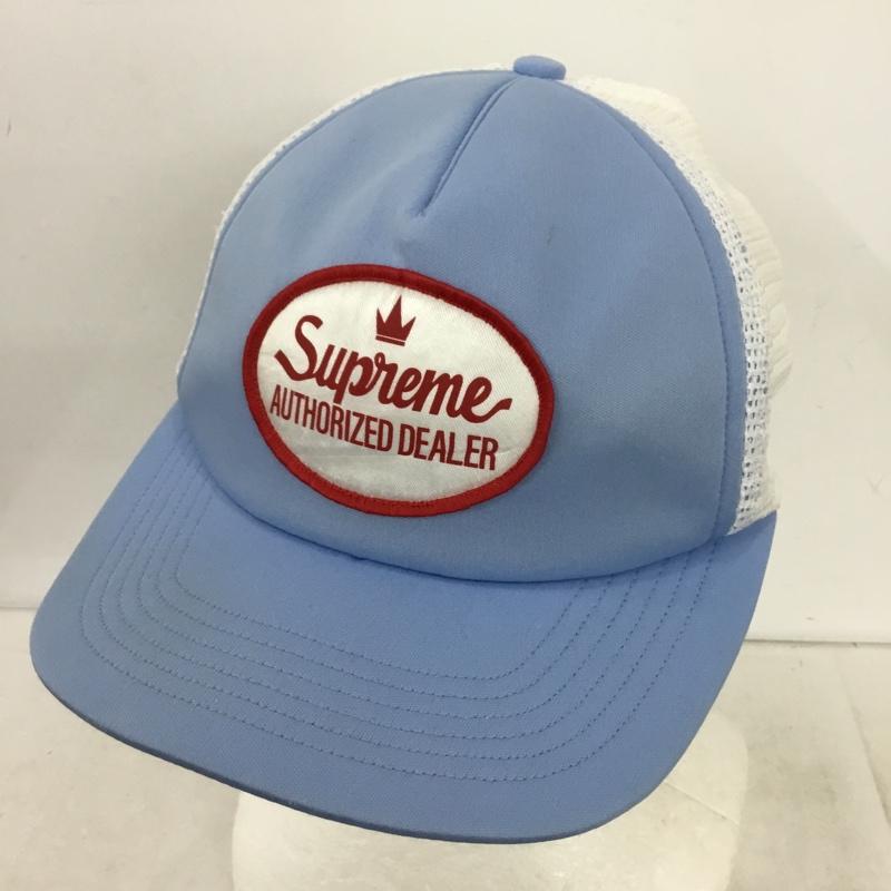 シュプリーム Supreme 帽子 キャップ 21AW 21FW Authorized Mesh Back 5-Panel ロゴ、文字 白 / ホワイト / white X 水色 / ライトブルー / メンズ USED 古着 中古 10157909