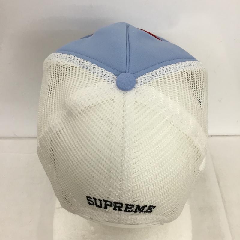 シュプリーム Supreme 帽子 キャップ 21AW 21FW Authorized Mesh Back 5-Panel ロゴ、文字 白 / ホワイト / white X 水色 / ライトブルー / メンズ USED 古着 中古 10157909