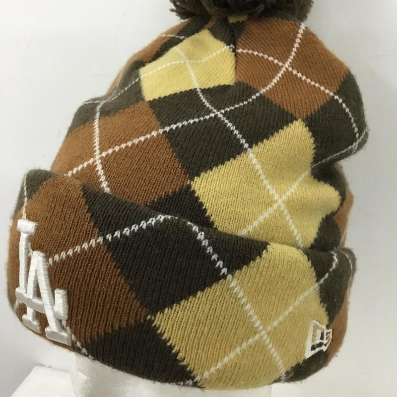 ニューエラ NEW ERA 帽子 ニット帽 LA チェック ポンポン付き 刺繍 マルチカラー / マルチカラー / multicolor メンズ USED 古着 中古 10157918