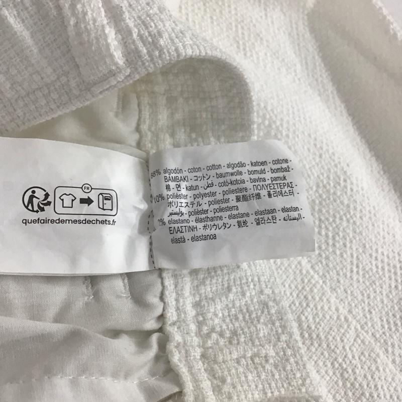 ザラ ZARA パンツ ワークパンツ、ペインターパンツ ワイドパンツ カジュアルパンツ ワークパンツ S  白 / ホワイト / white メンズ USED 古着 中古 10157920