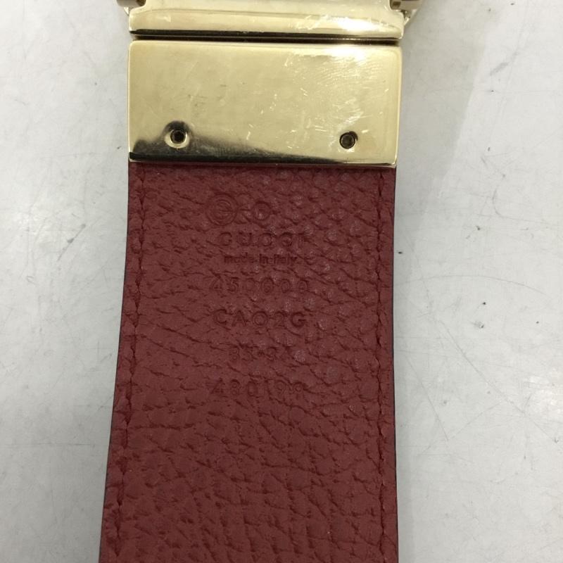 グッチ GUCCI ベルト・バックル ベルト 450000 CAO2G 無地 黒 / ブラック / black X 金 / ゴールド / gold color レディース USED 古着 中古 10157923