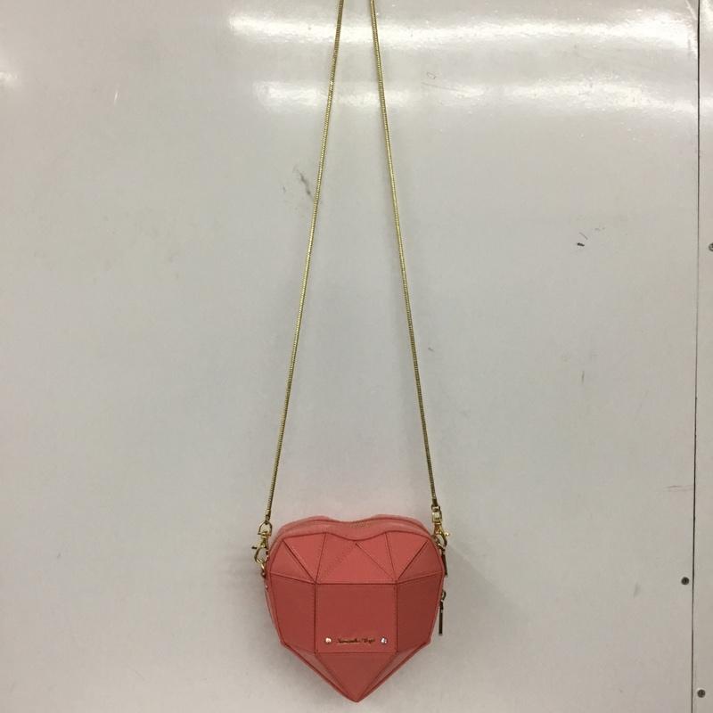 サマンサベガ Samantha Vega ショルダーバッグ ショルダーバッグ ハートバッグ ロゴ、文字 桃 / ピンク / pink レディース USED 古着 中古 10157925