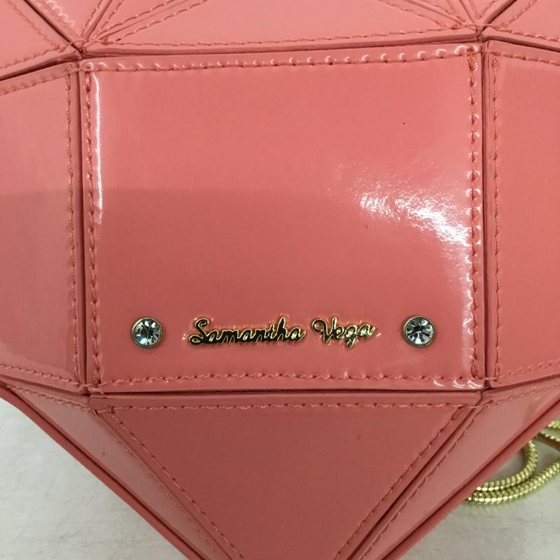 サマンサベガ Samantha Vega ショルダーバッグ ショルダーバッグ ハートバッグ ロゴ、文字 桃 / ピンク / pink レディース USED 古着 中古 10157925