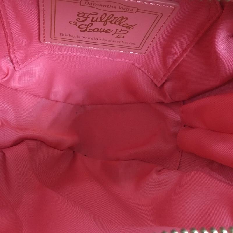 サマンサベガ Samantha Vega ショルダーバッグ ショルダーバッグ ハートバッグ ロゴ、文字 桃 / ピンク / pink レディース USED 古着 中古 10157925