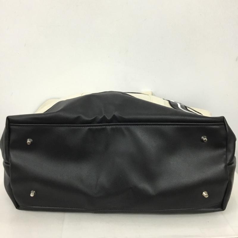 古着 USED トートバッグ トートバッグ キャンバス 合皮 ロゴ、文字 アイボリー / アイボリー / X 黒 / ブラック / black レディース USED 古着 中古 10157928