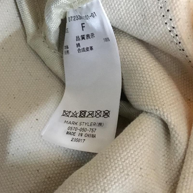 古着 USED トートバッグ トートバッグ キャンバス 合皮 ロゴ、文字 アイボリー / アイボリー / X 黒 / ブラック / black レディース USED 古着 中古 10157928