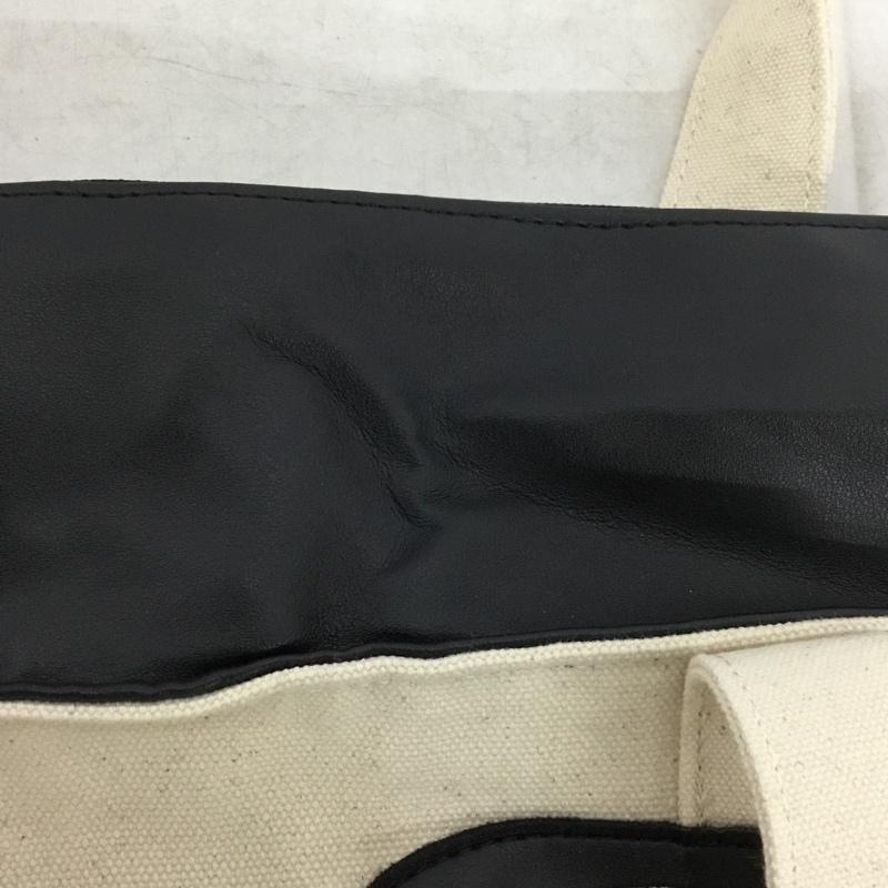 古着 USED トートバッグ トートバッグ キャンバス 合皮 ロゴ、文字 アイボリー / アイボリー / X 黒 / ブラック / black レディース USED 古着 中古 10157928