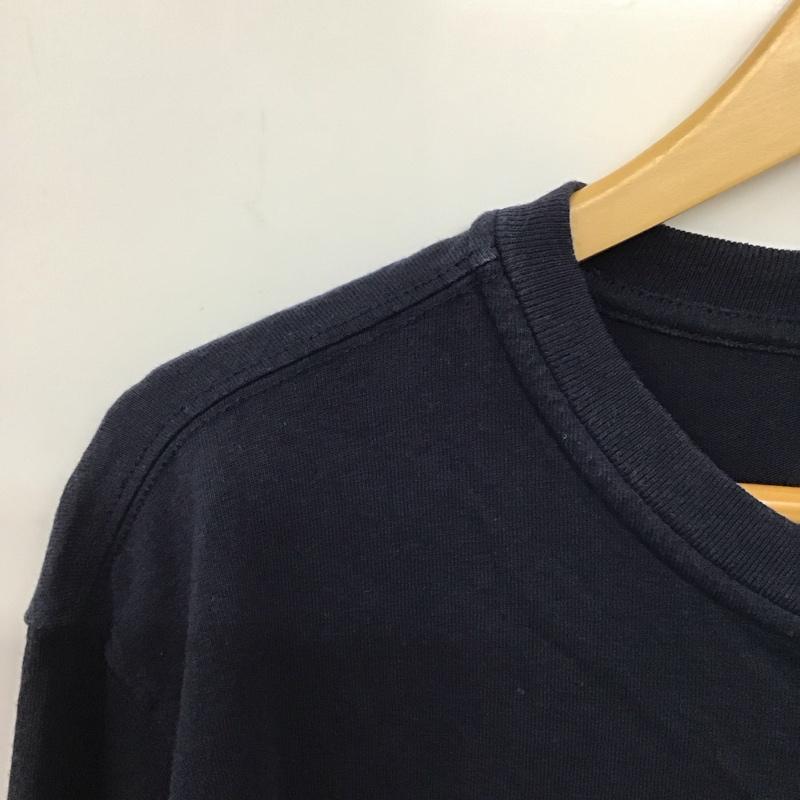 カーハート Carhartt Tシャツ 長袖 K128 NVY ヘンリーネック ポケット付き S ロゴ、文字 紺 / ネイビー / navy メンズ USED 古着 中古 10157931