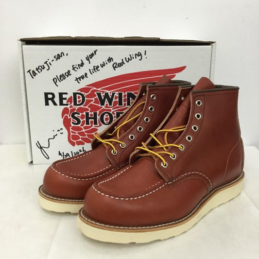 レッドウィング RED WING ブーツ ショートブーツ 8875 6インチ クラシックモック 8E 箱有 US：8 無地 茶 / ブラウン / brown メンズ USED 古着 中古 10157935