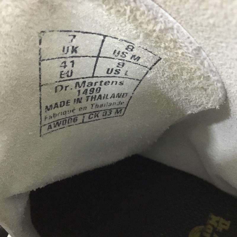 ドクターマーチン Dr.Martens ブーツ 一般 1490 10ホールブーツ UK7 US：8 ロゴ、文字 白 / ホワイト / white メンズ USED 古着 中古 10157937