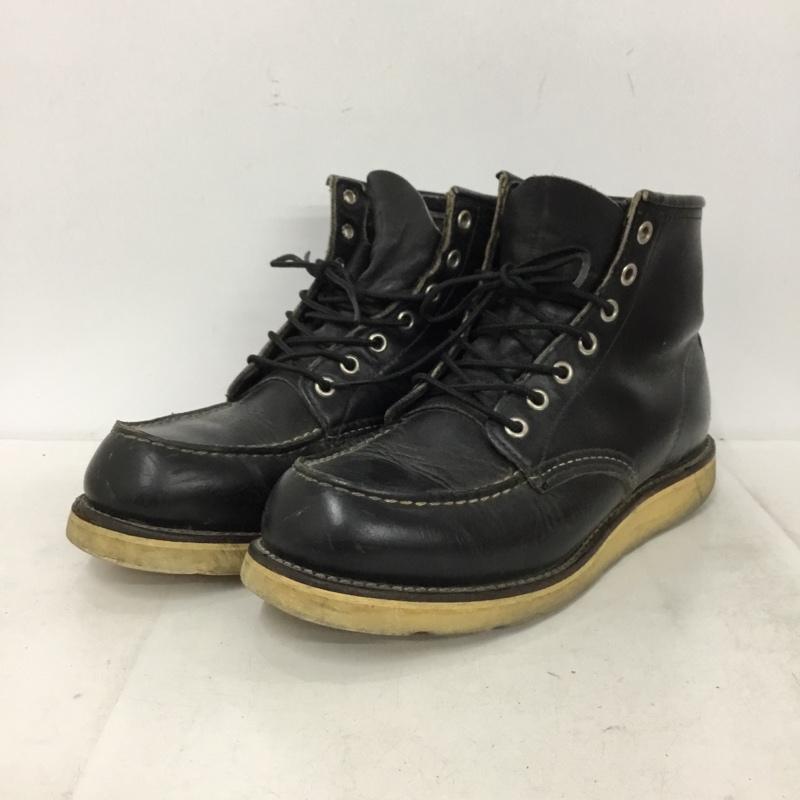 レッドウィング RED WING ブーツ ショートブーツ ワークブーツ 7D 無地 黒 / ブラック / black メンズ USED 古着 中古 10157938