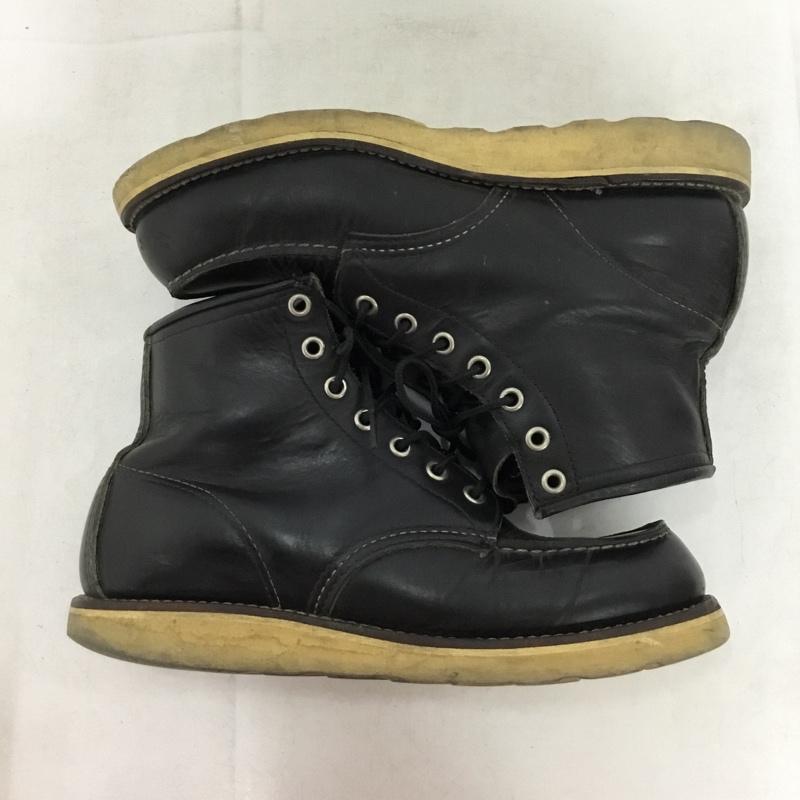 レッドウィング RED WING ブーツ ショートブーツ ワークブーツ 7D 無地 黒 / ブラック / black メンズ USED 古着 中古 10157938