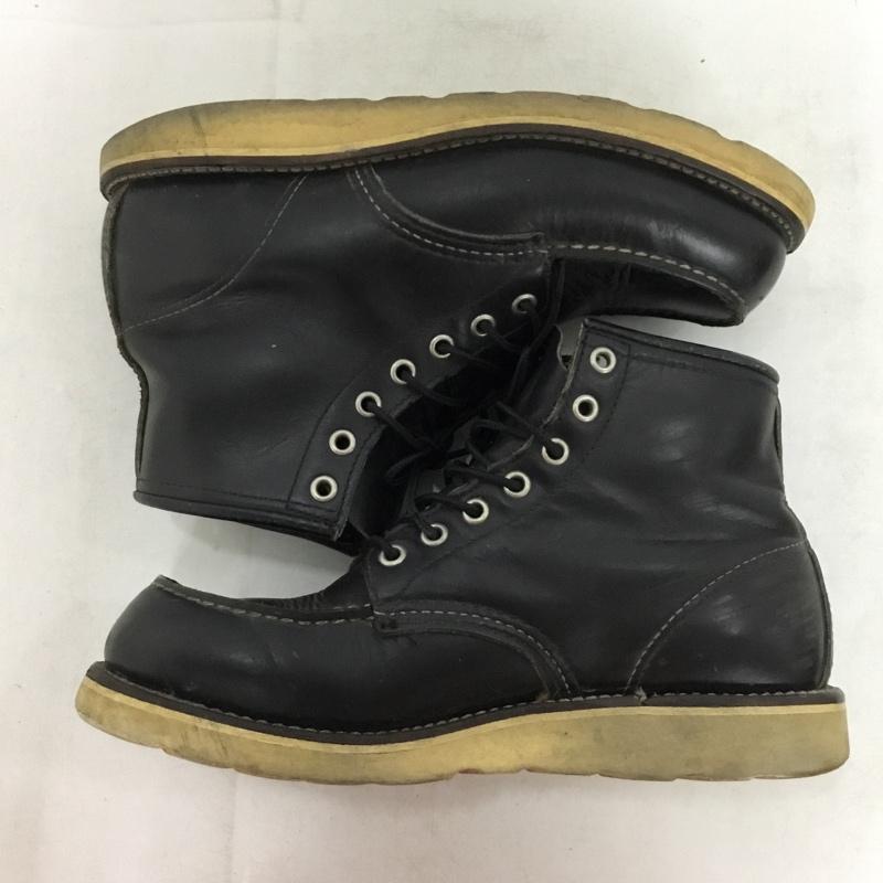レッドウィング RED WING ブーツ ショートブーツ ワークブーツ 7D 無地 黒 / ブラック / black メンズ USED 古着 中古 10157938