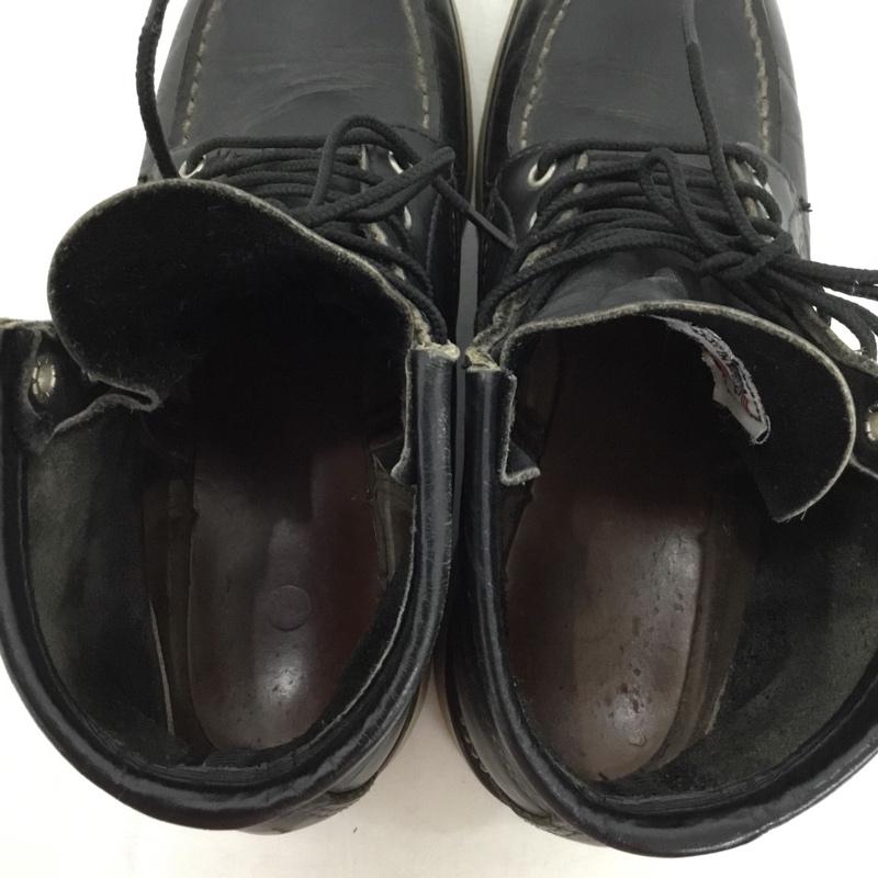 レッドウィング RED WING ブーツ ショートブーツ ワークブーツ 7D 無地 黒 / ブラック / black メンズ USED 古着 中古 10157938